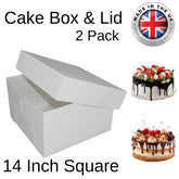 2X Cake Box 14"(14" Lid & 14" Base) Cake Box